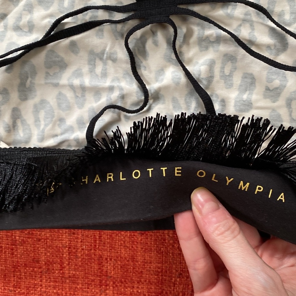 Charlotte Olympia x Puma Leopard Print Black Fringe Crop Top Sports Bra - Picture 7 of 10